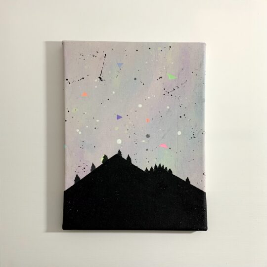 RAINBOW DREAM SKIES/ BLACK GEOMETRY MOUNTAIN