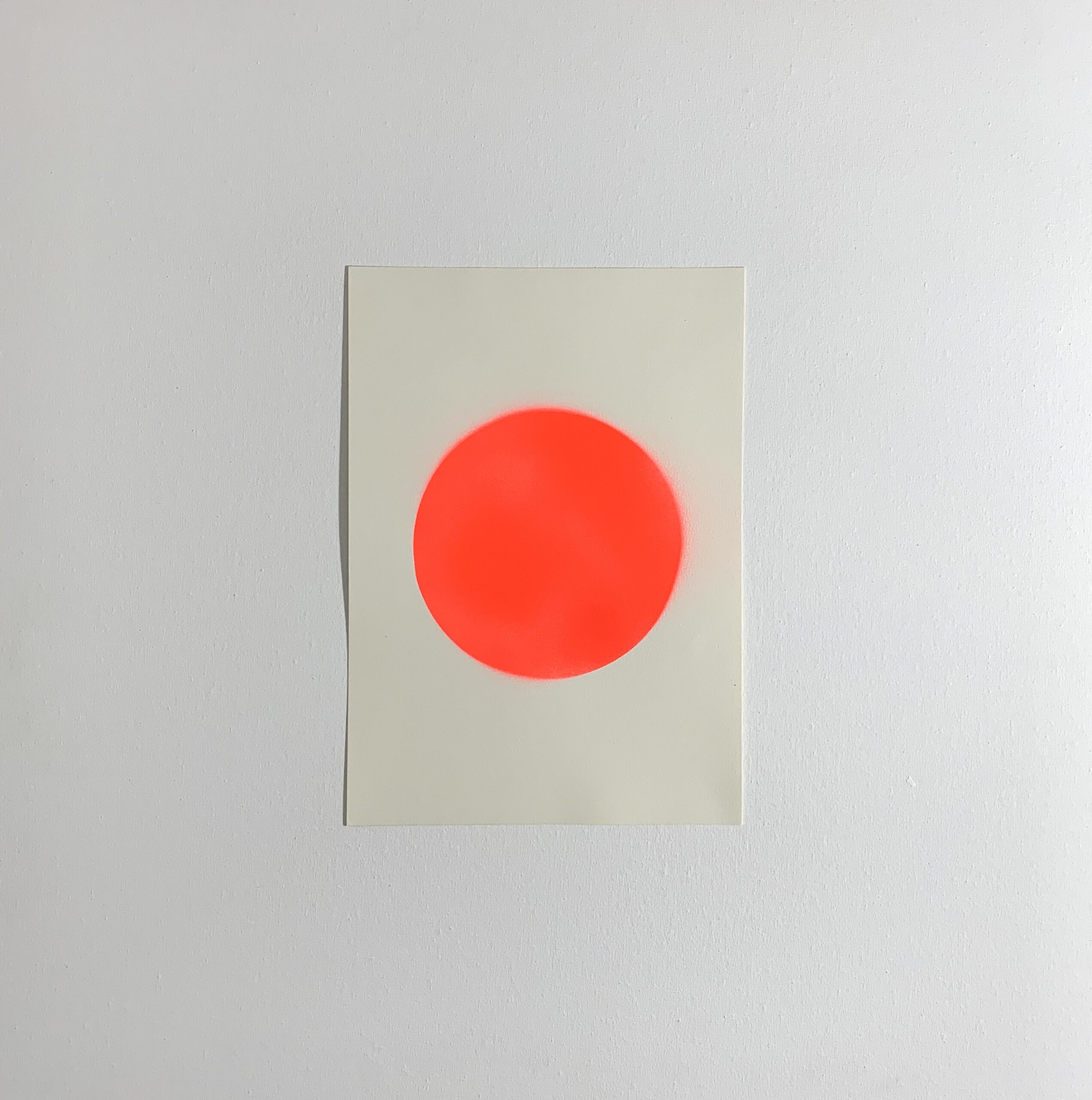 CIRCLE RED SPRAY ON PAPER