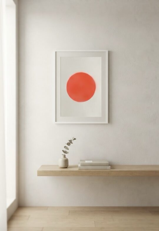 CIRCLE RED/ SPRAY ON PAPER